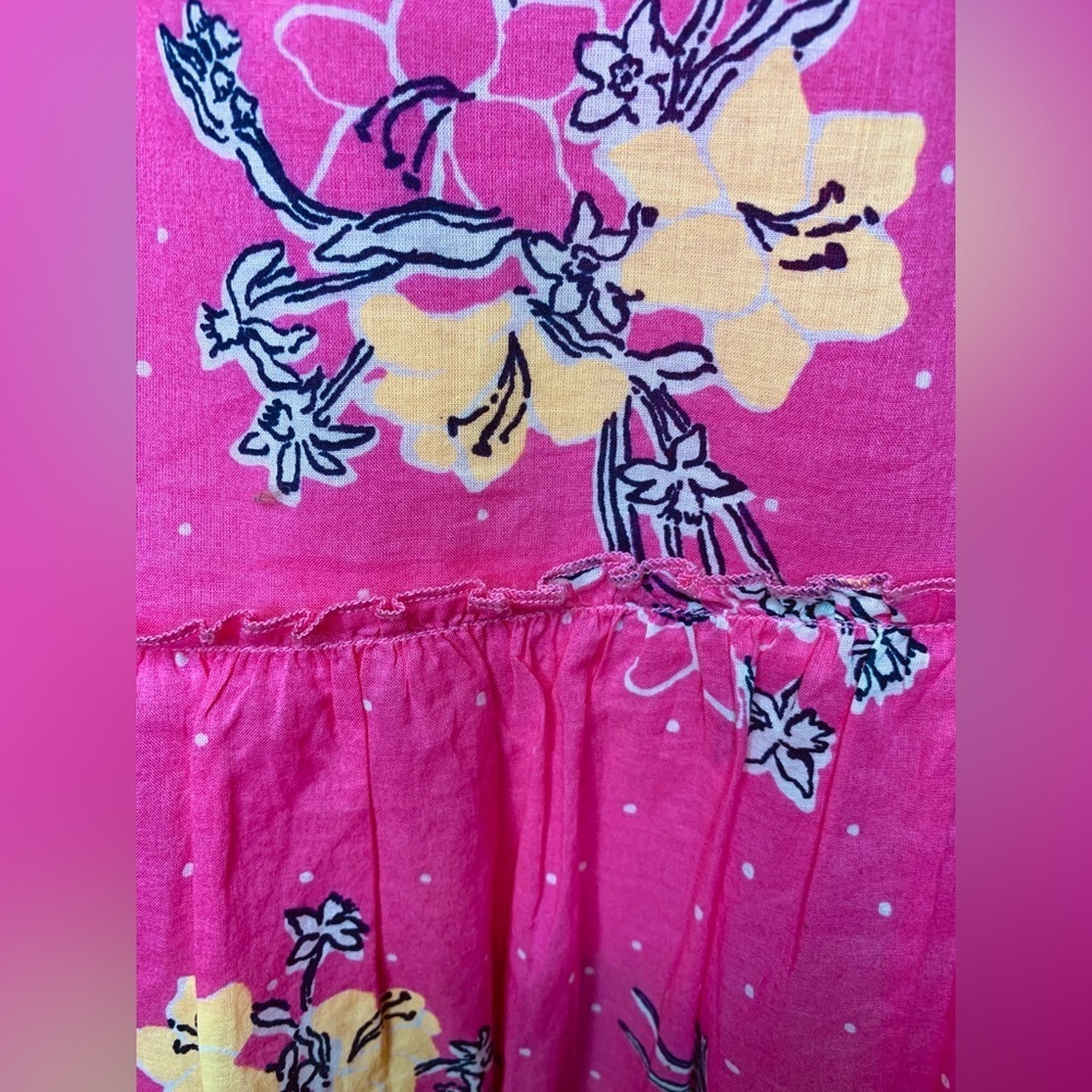 Lilly Pulitzer Misha Cotton Spaghetti Strap Smocked In Hotty PinkDress SZ XS! - Picture 6 of 9